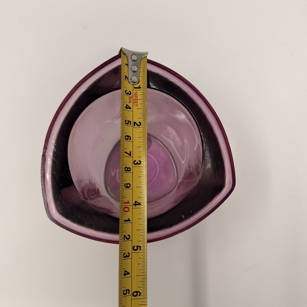 Vtg Vidrios San Miguel Spain Amethyst Recycled Decorative Glass 3.75" - Picture 11 of 13